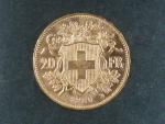 Švýcarsko - 20 Frank 1930 B, 6,451g, Au 0.900