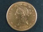 10 Dolar 1885, 16.718 g, Au 900/1000