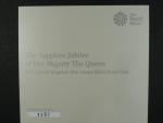 10 Pounds 2017 65.safírové výročí panování, Ag 999, 156,29g (5 OZ), etue, certifikáty