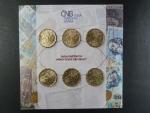 sada 6ti pamětních 20 Kč mincí z roku 2018 a 2019