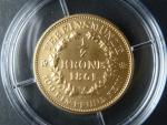 2007, Česká mincovna, zlatá medaile replika rak. uhr. 1/2 Koruny 1861F.J.I. (J.Lukáš), raženo 500 kusů. 20 mm, Au 986 (3,49 g), etue