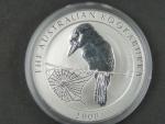 1 Dollars - 1 Oz (31,1050g)  Ag - Kookaburra 2008, kvalita proof, Ag 999/1000, etue