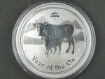 1 Dollars - 1 Oz (31,1050g)  Ag - Rok buvola 2009, kvalita proof, Ag 999/1000, etue
