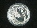 15 Dollars 2010 Lunární kalendář - Rok tygra, 26,29g  Ag 925
