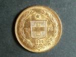 Švýcarsko - 20 Frank 1895 B, 6,451g, Au 0.900