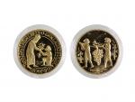 2008, Česká mincovna, Jakub Vlček - zlatá medaile zakládání vinic Karlem IV., Au 0,999, 15,56g (1/2 UNZ), průměr 28mm, náklad 500 ks, etue, certifikát