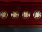 2009, Česká mincovna, zlatá medaile sada 4ks Rudolf II. Au 0,999,9, 4x 3,11g, náklad 400 ks, etue, certifikát