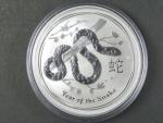 1 Dollars - 1 Oz (31,1050g)  Ag - Rok hada 2013, kvalita proof, Ag 999/1000, etue