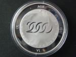 2000 Kč 2000, milénium (mince s hologramem), Au/Ag