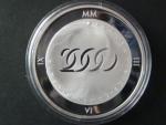 2000 Kč 2000, milénium (mince s hologramem), Au/Ag