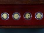 2009, Česká mincovna, zlatá medaile sada 4ks Rudolf II. Au 0,999,9, 4x 3,11g, náklad 400 ks, etue, certifikát