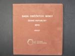 sada 2015 + Ag medaile s motivem Karla IV. z bankovky 100 Kč - PROOF semišový obal