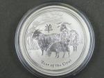 50 Cents - 1/2 Oz  Ag - Rok kozy 2015, kvalita proof, Ag 999/1000, etue