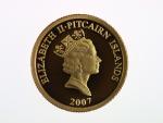 10 Dolarů 2007, Kotva HMS Bounty, Au 0.999, 1,24 g. průměr 13,92 mm