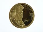 2 Dináry 2009, Frederyk Chopin, Au 0.999, 1 g., průměr 13,92 mm.