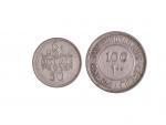 Palestina - 50 Mils 1927 a 100 Mils 1927, KM6-7,