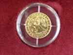 Jubilejní Svatováclavský 1 dukát 2015 prvoražba návrhu Josefa Šejnosty z r. 1923, číslo 240, odvědčení o ryzosti z Puncovního úřadu, Au 986, 3,58g
