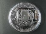 500 Shillings 2021 - sloni, kvalita proof,5 OZ  Ag 999,9, etue
