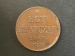 Revoluční mince 1848 - 49, Krejcar - EGY KREJCZÁR 1848 b.z.