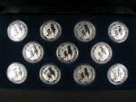 Sada stříbrných pamětních 1 dolarů 1999