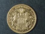 Hamburk 10 Mark 1875 J
