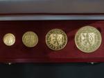Jubilejní Svatováclavské dukáty 1 + 2+ 5 + 10 Dukát prvoražby z návrhů Jana Čejky z r. 1923, Au 986, 62,83g, náklad 33 ks číslovaných, č. 13