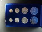Svatováclavské dukáty 1 + 2+ 5 + 10 Dukát 2018 dvousada ve stříbře s označením zkouška podle sady 1936 ve stříbře určená pro výstavu v Paříži, 1x označení na líci a 1x označení na rubu, náklad 36 sad