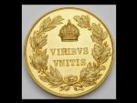 Rakousko Uhersko, Pametni medaile Frantiska Josefa I., stani cena, VIRIBUS UNITIS,sign.Tautenhayn, vaha 83g, prumer 47 mm, puncovana na hrane A, vzacna
