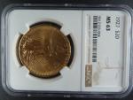 20 Dolar 1927, 33.43 g, Au 0,900, KM 131, NGC MS63