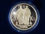 Au replika slovenské 20 K 1944 Cyril a Metoděj, var. dvojkríž, ražba 2022, náklad 15 ks