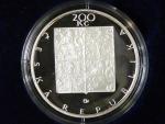 200 Kč 1998, 200. výročí F. Palackého, certifikát