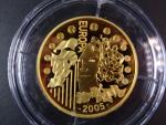 100 Euro 2005 EUROPA, Au 0,999, 155,5 g., náklad 99 ks., certifikát č.73 číslováno na hraně, etue
