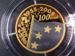 100 Euro 2005 EUROPA, Au 0,999, 155,5 g., náklad 99 ks., certifikát č.73 číslováno na hraně, etue