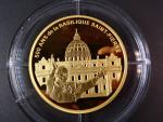 100 Euro 2006 BASILIQUE SAINT-PIERRE, Au 0,999, 155,5 g., náklad 99 ks, certifikát č.16 číslováno na hraně, etue