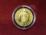 Jubilejní Svatováclavský 2 dukát 2015 prvoražba návrhu Josefa Šejnosty z r. 1923, číslovaný, číslo 298, odvědčení o ryzosti z Puncovního úřadu, Au 986, 7g, průměr 25 mm, limit 300ks