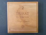 Jubilejní Svatováclavský 2 dukát 2015 prvoražba návrhu Josefa Šejnosty z r. 1923, číslovaný, číslo 298, odvědčení o ryzosti z Puncovního úřadu, Au 986, 7g, průměr 25 mm, limit 300ks