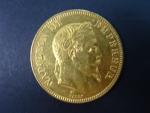 100 Frank 1869 A Napoleon III. s věncem, Au 900/1000, 32,25 g, průměr 35 mm