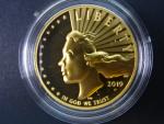100 Dolar 2019 vysoký reliéf, Au 999,9, 1 OZ , etue