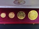 Jubilejní Svatováclavské dukáty 1 + 2+ 5 + 10 Dukát prvoražby z návrhů Otakara Španiela z r. 1923 varianta 