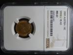 10 Koruna 1909 typ Marschall NGC MS 61