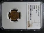 10 Koruna 1909 typ Marschall NGC MS 62