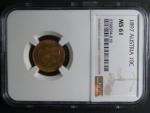 10 Koruna 1897 NGC MS 61