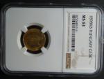 10 Koruna 1898 KB NGC MS 63