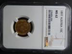 10 Koruna 1897 NGC MS 62
