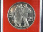 25 Kčs 1955, 10. výročí osvobození ČSR, ulomený pantík na krabičce