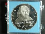100 Kčs 1972 A.Sládkovič nevydaná - medailová ražba, etue