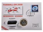 5 Euro 2008 Fussball-EM 2008 Innsbruck, 0.800 Ag, 10g, mincovní dopis_