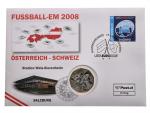 5 Euro 2008 Fussball-EM 2008 Salzburg, 0.800 Ag, 10g, mincovní dopis_