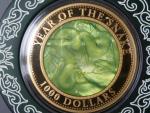 1000 Dolarů rok hada 2013, 5 OZ (155,5g)  0.999 Au se středem z 