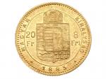 20 Frank, 8 Zlatník 1885 K.B._